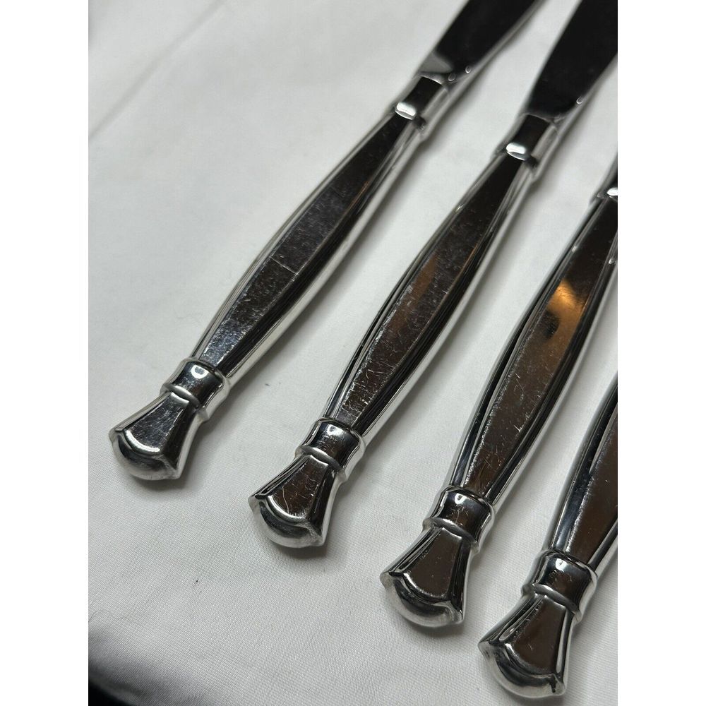 Oneida Act 1 I (4) Dinner Knives Glossy Flatware Knife - Picture 2 of 9